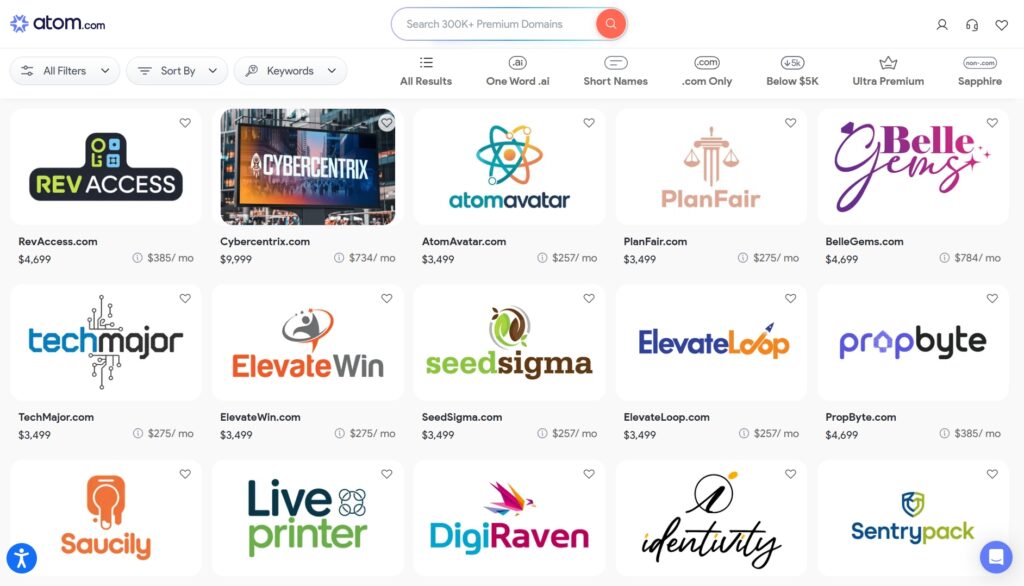 Atom portfolio screenshot
